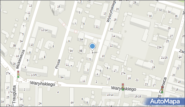 Radom, Wyszyńskiego Stefana, ks. kard., 7, mapa Radomia