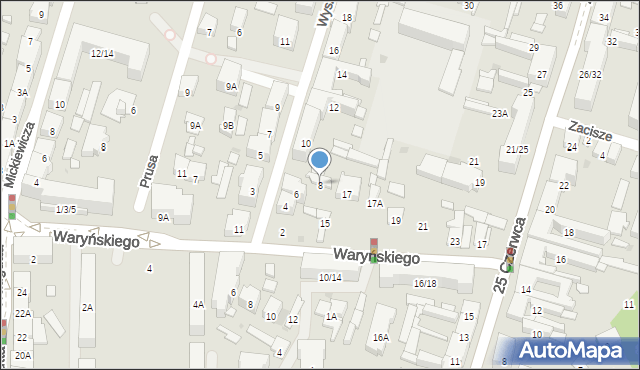 Radom, Wyszyńskiego Stefana, ks. kard., 8, mapa Radomia