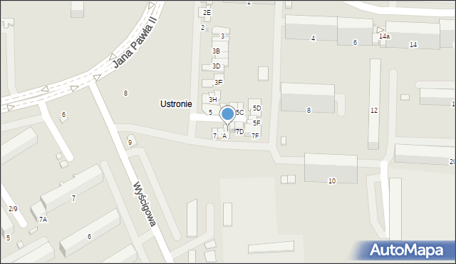 Radom, Wyścigowa, 7B, mapa Radomia