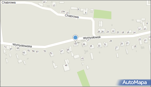 Radomsko, Wymysłowska, 43, mapa Radomsko