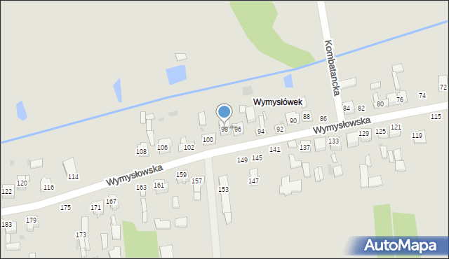 Radomsko, Wymysłowska, 98, mapa Radomsko