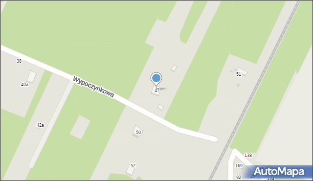 Radomsko, Wypoczynkowa, 47, mapa Radomsko