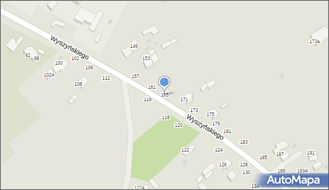 Radomsko, Wyszyńskiego Stefana, ks. prym. kard., 165, mapa Radomsko