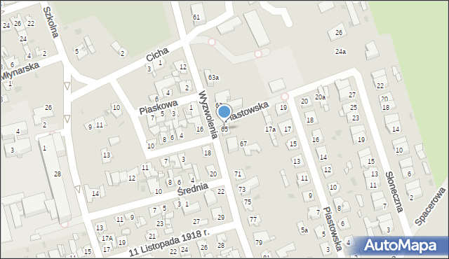 Radziejów, Wyzwolenia, 65, mapa Radziejów