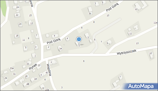 Radziszów, Wytrzyszczek, 1, mapa Radziszów