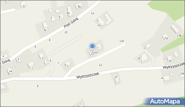 Radziszów, Wytrzyszczek, 11, mapa Radziszów