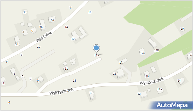 Radziszów, Wytrzyszczek, 11a, mapa Radziszów