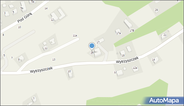 Radziszów, Wytrzyszczek, 15, mapa Radziszów