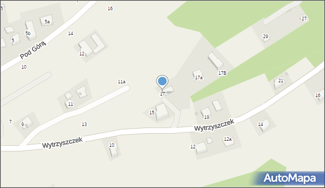 Radziszów, Wytrzyszczek, 17, mapa Radziszów