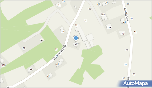 Radziszów, Wytrzyszczek, 20, mapa Radziszów