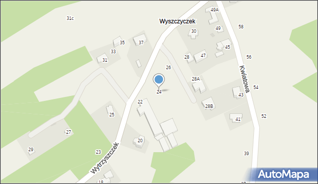 Radziszów, Wytrzyszczek, 24, mapa Radziszów