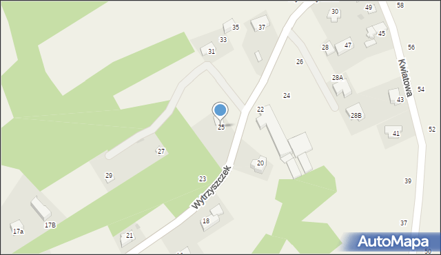 Radziszów, Wytrzyszczek, 25, mapa Radziszów