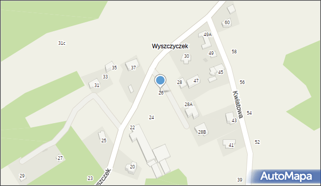 Radziszów, Wytrzyszczek, 26, mapa Radziszów