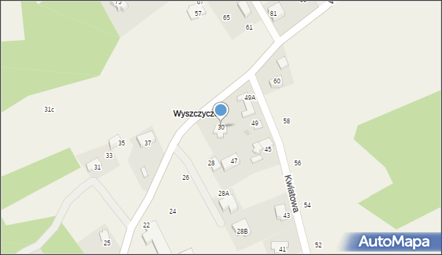 Radziszów, Wytrzyszczek, 30, mapa Radziszów