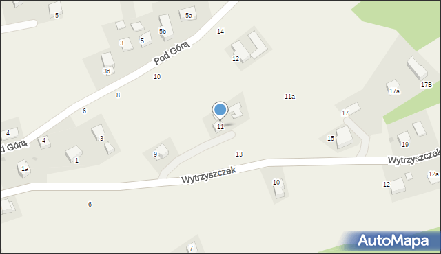 Radziszów, Wytrzyszczek, 11, mapa Radziszów