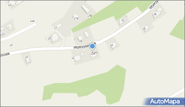 Radziszów, Wytrzyszczek, 12a, mapa Radziszów