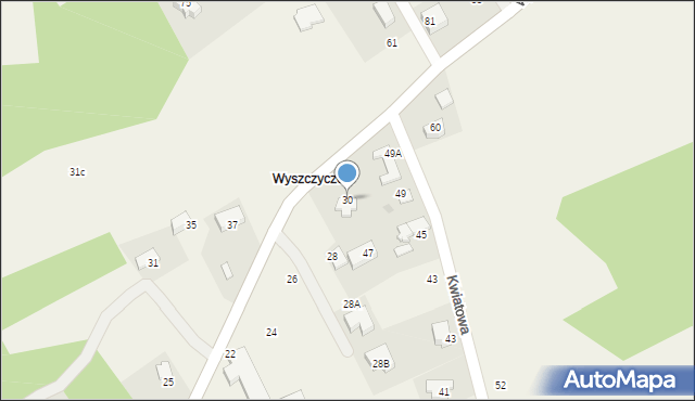 Radziszów, Wytrzyszczek, 30, mapa Radziszów