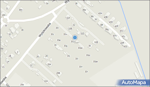 Radzymin, Wyszkowska, 30z, mapa Radzymin