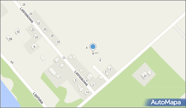 Radzyń, Wypoczynkowa, 6, mapa Radzyń