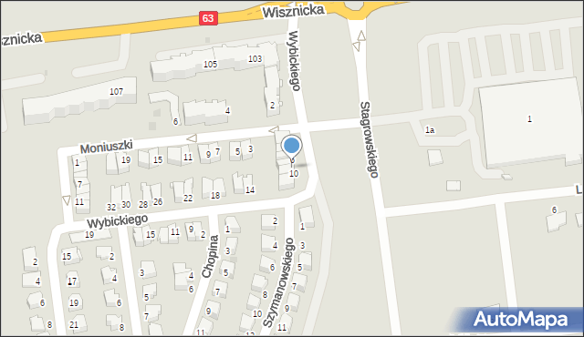 Radzyń Podlaski, Wybickiego Józefa, gen., 8, mapa Radzyń Podlaski