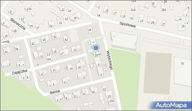 Raszyn, Wybickiego Józefa, gen., 10, mapa Raszyn