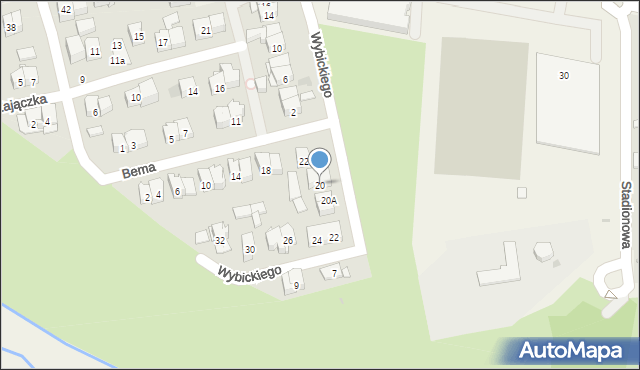 Raszyn, Wybickiego Józefa, gen., 20, mapa Raszyn