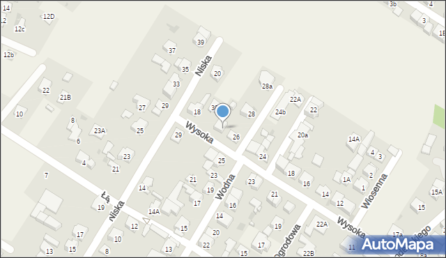 Raszyn, Wysoka, 26a, mapa Raszyn