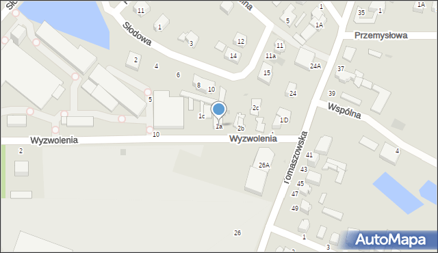 Rawa Mazowiecka, Wyzwolenia, 1a, mapa Rawa Mazowiecka