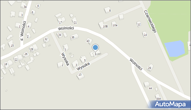 Recz, Wysoka, 7, mapa Recz