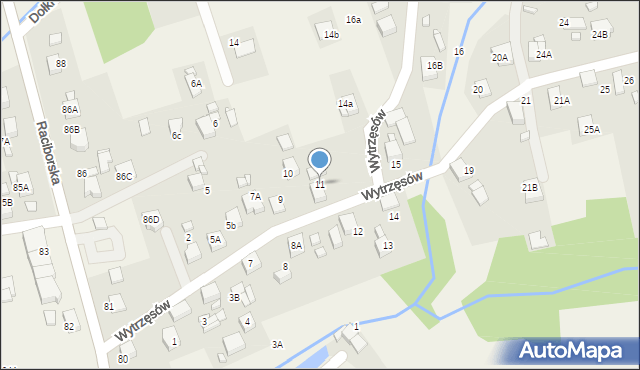 Rogów, Wytrzęsów, 11, mapa Rogów