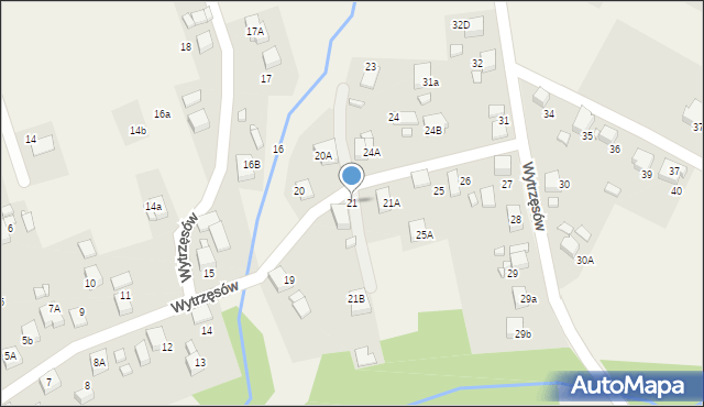 Rogów, Wytrzęsów, 21, mapa Rogów