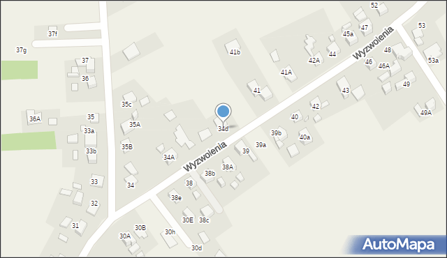 Rogów, Wyzwolenia, 34d, mapa Rogów