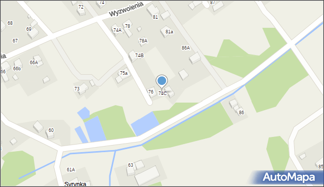 Rogów, Wyzwolenia, 74C, mapa Rogów