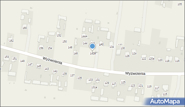 Rogóźno, Wyzwolenia, 142a, mapa Rogóźno