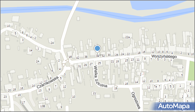 Rogoźno, Wyszyńskiego Stefana, ks. kard., 34, mapa Rogoźno