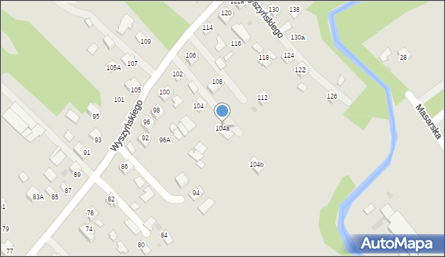 Ropczyce, Wyszyńskiego Stefana, ks. kard., 104a, mapa Ropczyce