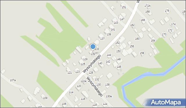 Ropczyce, Wyszyńskiego Stefana, ks. kard., 131, mapa Ropczyce