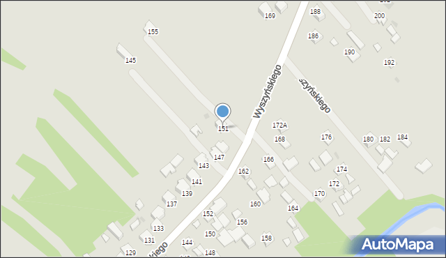 Ropczyce, Wyszyńskiego Stefana, ks. kard., 151, mapa Ropczyce