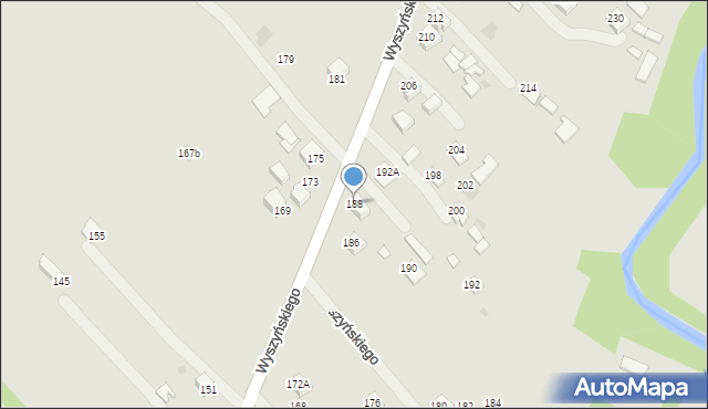 Ropczyce, Wyszyńskiego Stefana, ks. kard., 188, mapa Ropczyce