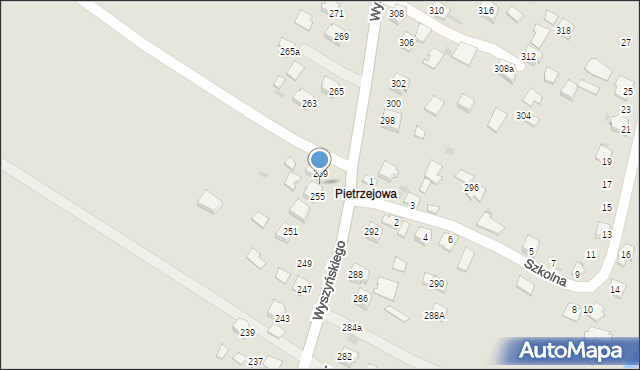 Ropczyce, Wyszyńskiego Stefana, ks. kard., 257, mapa Ropczyce