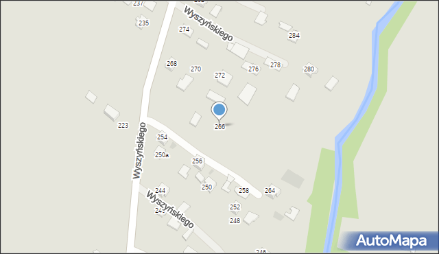 Ropczyce, Wyszyńskiego Stefana, ks. kard., 266, mapa Ropczyce