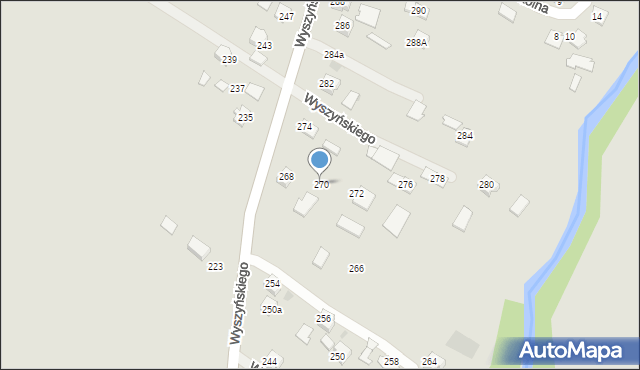 Ropczyce, Wyszyńskiego Stefana, ks. kard., 270, mapa Ropczyce