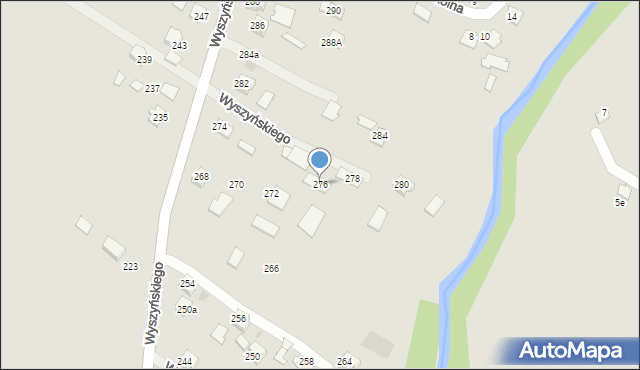 Ropczyce, Wyszyńskiego Stefana, ks. kard., 276, mapa Ropczyce