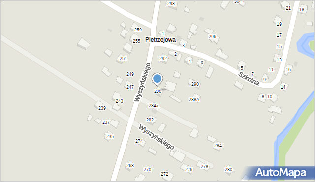 Ropczyce, Wyszyńskiego Stefana, ks. kard., 286, mapa Ropczyce