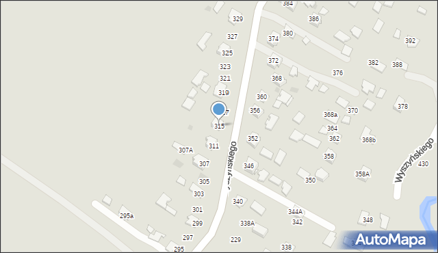Ropczyce, Wyszyńskiego Stefana, ks. kard., 315, mapa Ropczyce
