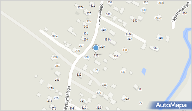Ropczyce, Wyszyńskiego Stefana, ks. kard., 332, mapa Ropczyce