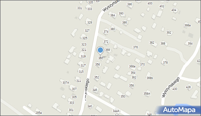 Ropczyce, Wyszyńskiego Stefana, ks. kard., 360, mapa Ropczyce
