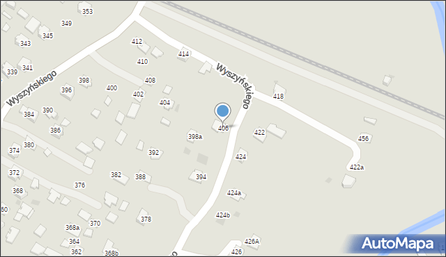 Ropczyce, Wyszyńskiego Stefana, ks. kard., 406, mapa Ropczyce