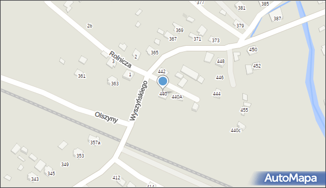 Ropczyce, Wyszyńskiego Stefana, ks. kard., 440, mapa Ropczyce