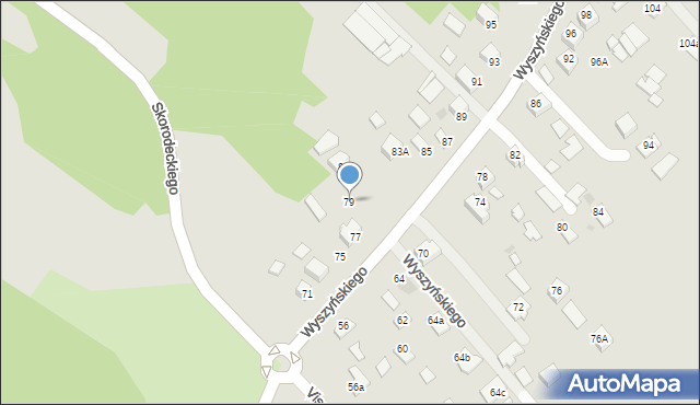 Ropczyce, Wyszyńskiego Stefana, ks. kard., 79, mapa Ropczyce